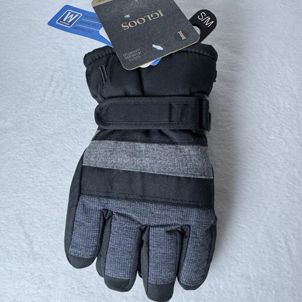 New Igloo Youth Small Medium Gloves Kids Winter Snow Waterproof Thinsulate